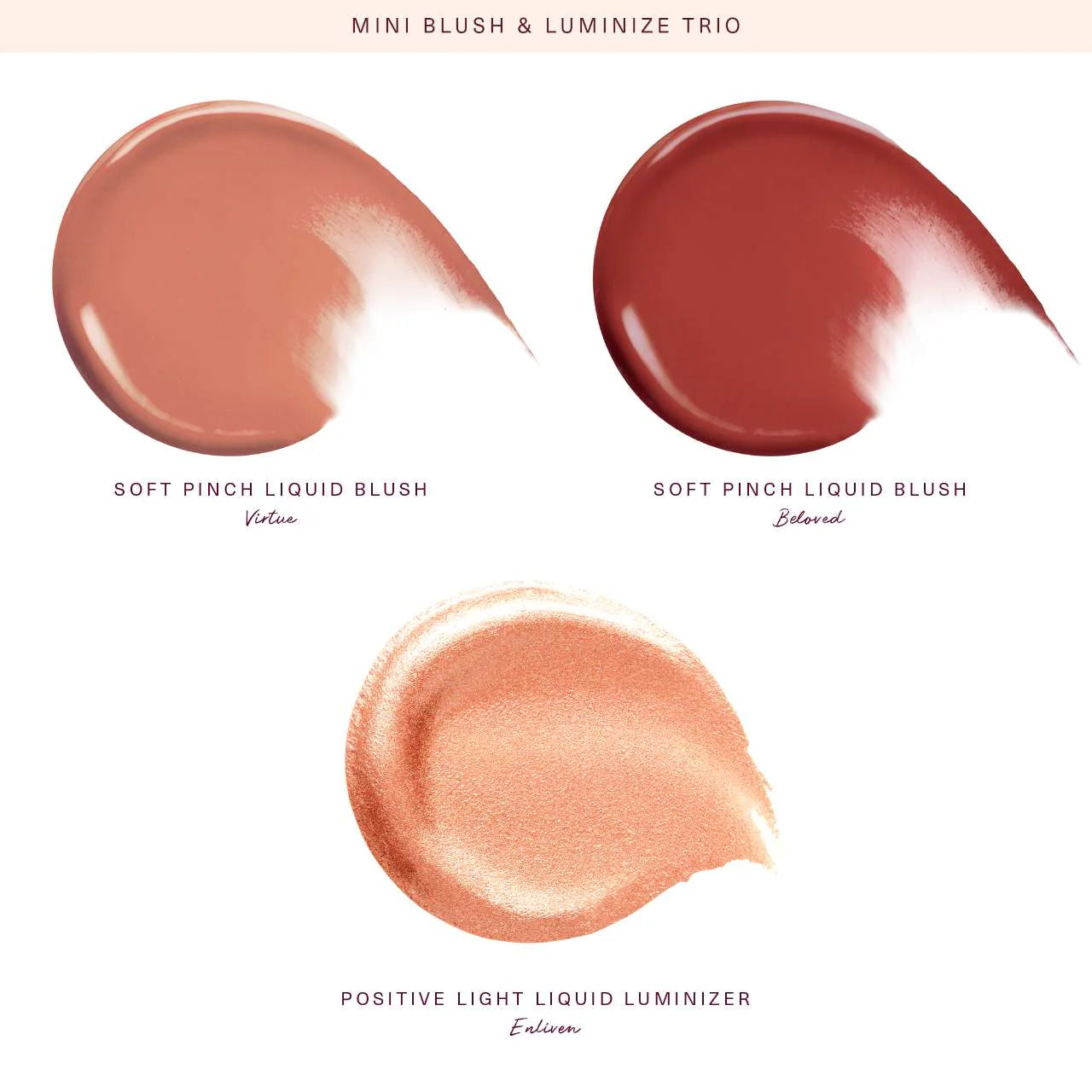 Rare beauty mini Blush & luminize trío