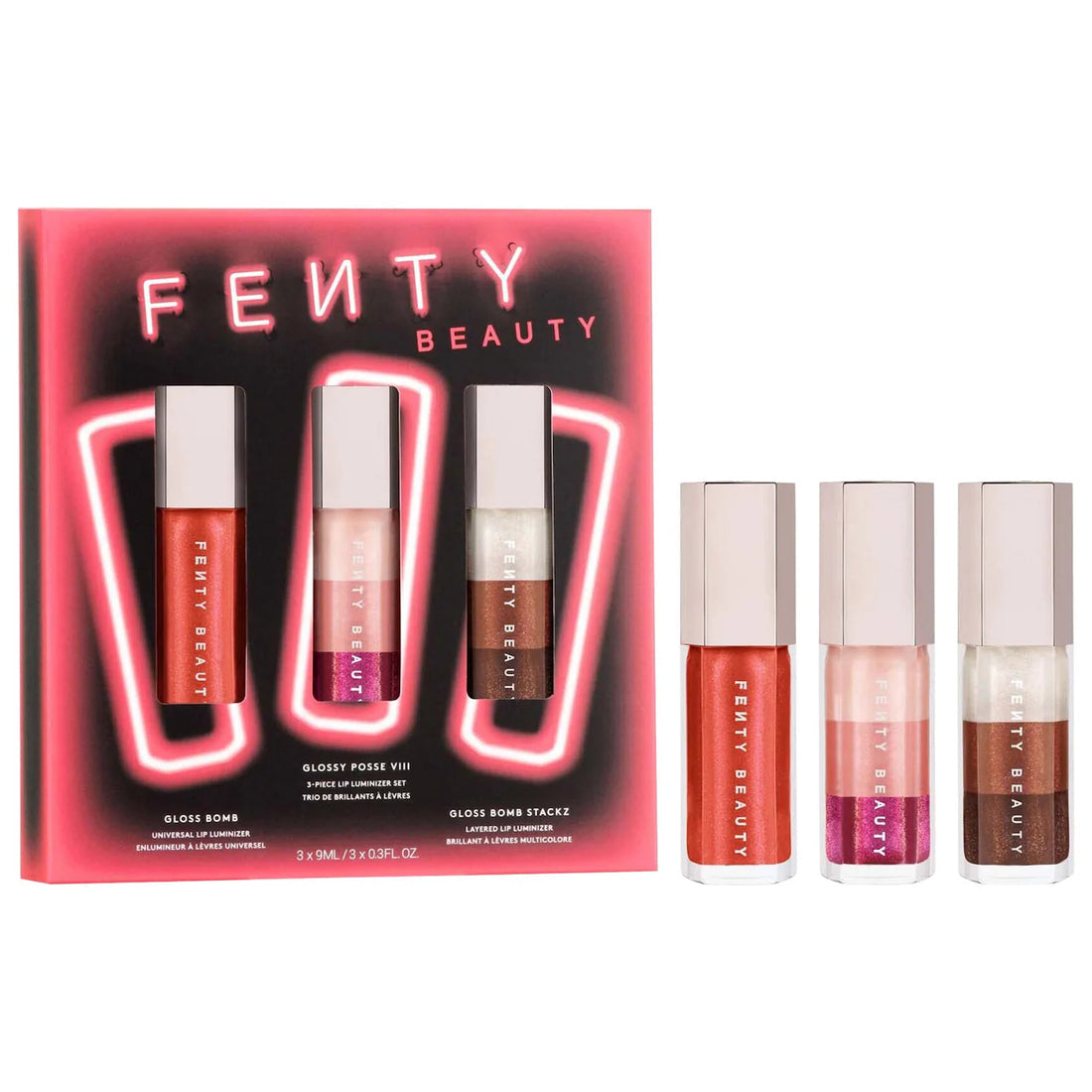 FENTY BEAUTY Glossy Posse VIII 3-Piece Lip Luminizer Set