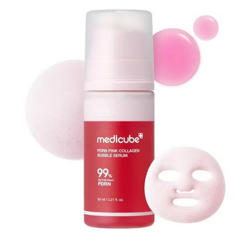 Medicube PDRN Pink Collagen Bubble Plumping and Hydrating Face Serum - 95ml