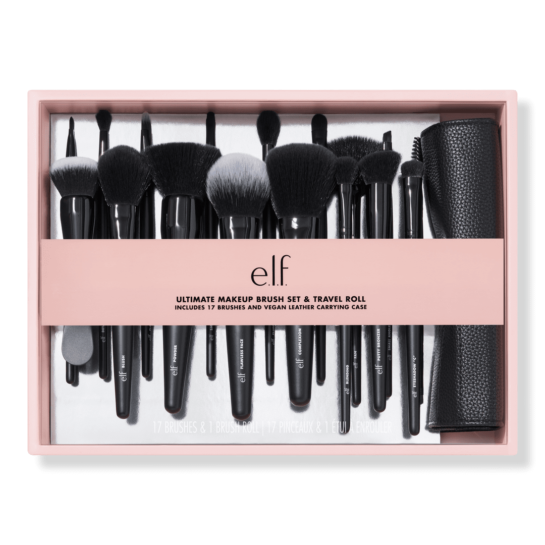 E.l.f. Cosmetics Ultimate Makeup Brush Set & Travel Roll
