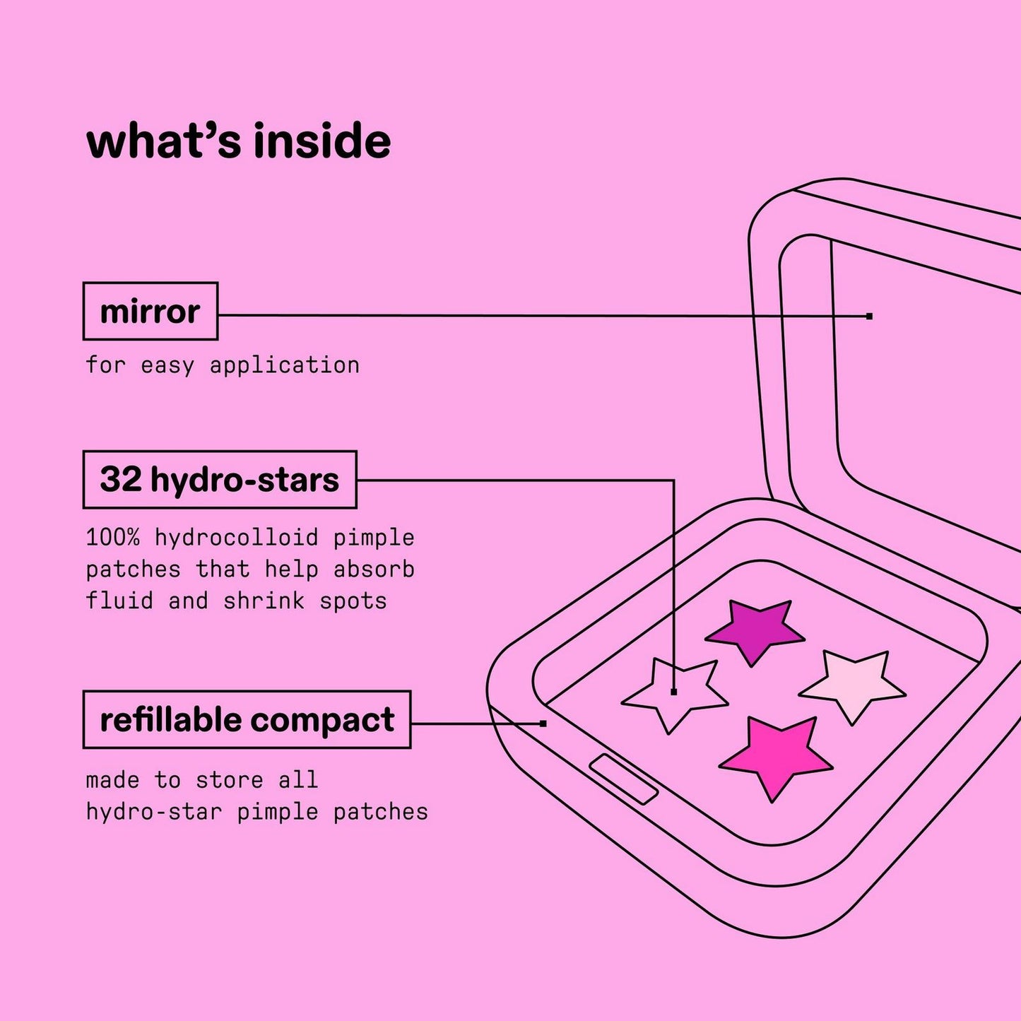 Starface Hydro-Star Pimple Patches Rosa