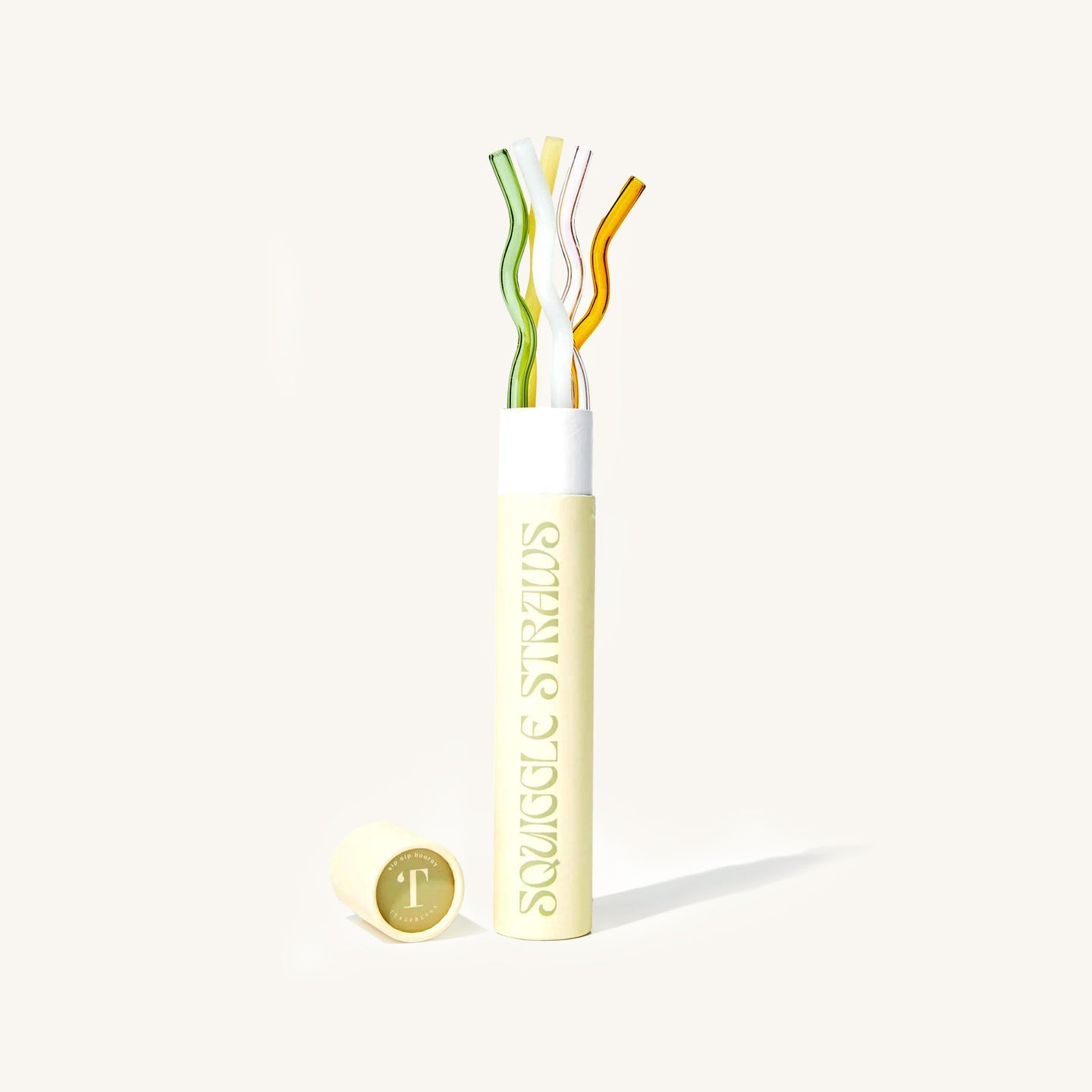 Squiggle Glass Straws Set De 6